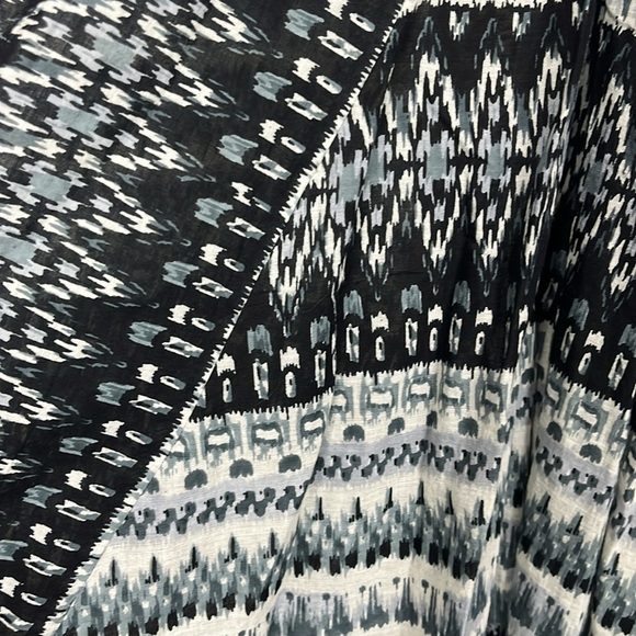 Chelsea & Theodore Womens Skirt XL Blue White Pull-On Stretch Waist Maxi Layers - Picture 2 of 10